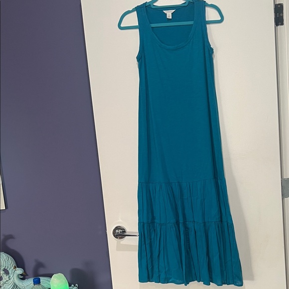 Caslon Dresses & Skirts - Caslon Teal Sleeveless Tiered Maxi Dress